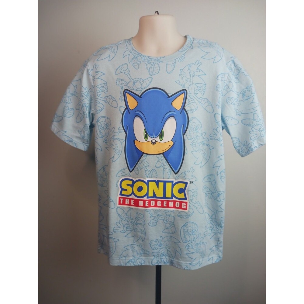 Sega Sonic The Hedgehog Shirt Youth Size Small Blue Sega T-shirt